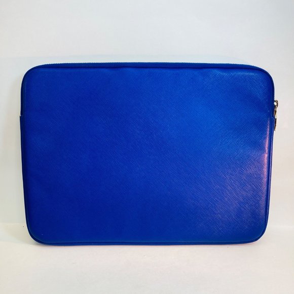 Kate Spade Laptop Sleeve 13.5 x 10 inches Blue Indigo Black Interior as is - Picture 3 of 11